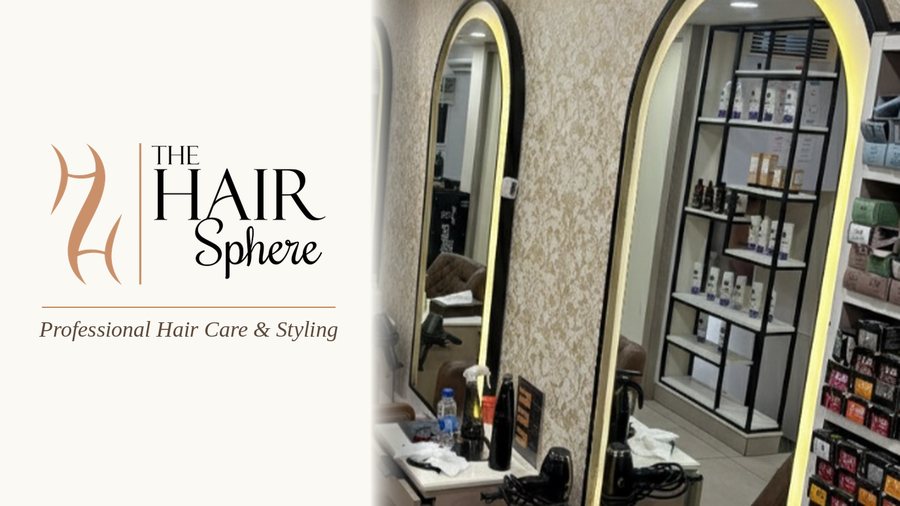Hair styling at a professional salon